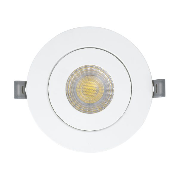 LEXIS JOINT 60990 Χωνευτό LED Κινούμενο Spot Downlight 7W 680lm 45° AC 220-240V IP44 Φ12cm x Υ3.1cm - Στρόγγυλο - Λευκό - Φυσικό Λευκό 4500K - Bridgelux Chip - TÜV Certified Driver - 5 Years Warranty - Image 5