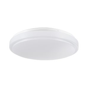 SENSORANO 60994 Πλαφονιέρα Οροφής LED 30W 3000lm 120° AC 220-240V με Ενσωματωμένο Σύστημα Ρυθμιζόμενου Microwave Αισθητήρα Κίνησης – Αδιάβροχη IP54 Φ38 x Υ5.3cm Ψυχρό Λευκό 6000K – Λευκό – Bridgelux Chips – 3 Years Warranty