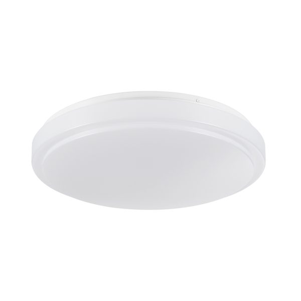 SENSORANO 60994 Πλαφονιέρα Οροφής LED 30W 3000lm 120° AC 220-240V με Ενσωματωμένο Σύστημα Ρυθμιζόμενου Microwave Αισθητήρα Κίνησης - Αδιάβροχη IP54 Φ38 x Υ5.3cm Ψυχρό Λευκό 6000K - Λευκό - Bridgelux Chips - 3 Years Warranty - Image 4
