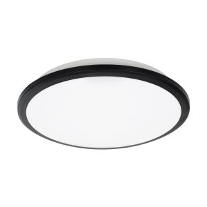 TUFFIN 60996 Πλαφονιέρα Οροφής LED 24W 2760lm 120° AC 220-240V Αδιάβροχη IP54 Φ30 x Υ6.5cm Ψυχρό Λευκό 6000K – Μαύρο – Bridgelux Chips – 3 Years Warranty