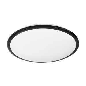 TUFFIN 60999 Πλαφονιέρα Οροφής LED 36W 3960lm 120° AC 220-240V Αδιάβροχη IP54 Φ48 x Υ6.5cm Φυσικό Λευκό 4500K – Μαύρο – Bridgelux Chips – 3 Years Warranty