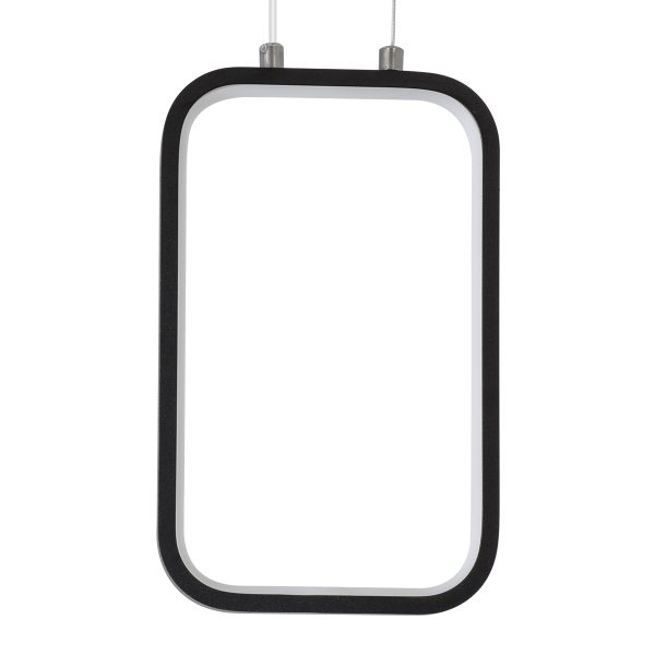 DEROBA 61298 Κρεμαστό Φωτιστικό Οροφής Linear Design LED CCT 12W 1320lm 360° AC 220-240V - Εναλλαγή Φωτισμού μέσω Διακόπτη On/Off All In One Ψυχρό 6000k+Φυσικό 4500k+Θερμό 2700k Μ16 x Π1.6 x Υ25.5cm - Μαύρο - 3 Years Warranty - Image 5