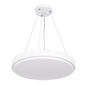 CASPER 61018 Κρεμαστή Πλαφονιέρα Οροφής LED CCT 76W 8372lm 120° AC 220-240V – Εναλλαγή Φωτισμού μέσω Τηλεχειριστηρίου All In One Ψυχρό Λευκό 6000k+Φυσικό Λευκό 4500k+Θερμό Λευκό 2700k Dimmable Φ45cm – Λευκό – 3 Years Warranty