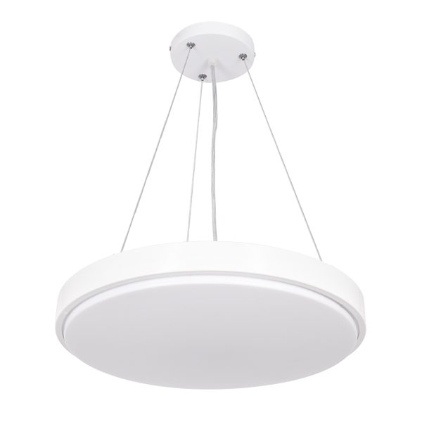 CASPER 61018 Κρεμαστή Πλαφονιέρα Οροφής LED CCT 76W 8372lm 120° AC 220-240V - Εναλλαγή Φωτισμού μέσω Τηλεχειριστηρίου All In One Ψυχρό Λευκό 6000k+Φυσικό Λευκό 4500k+Θερμό Λευκό 2700k Dimmable Φ45cm - Λευκό - 3 Years Warranty - Image 2