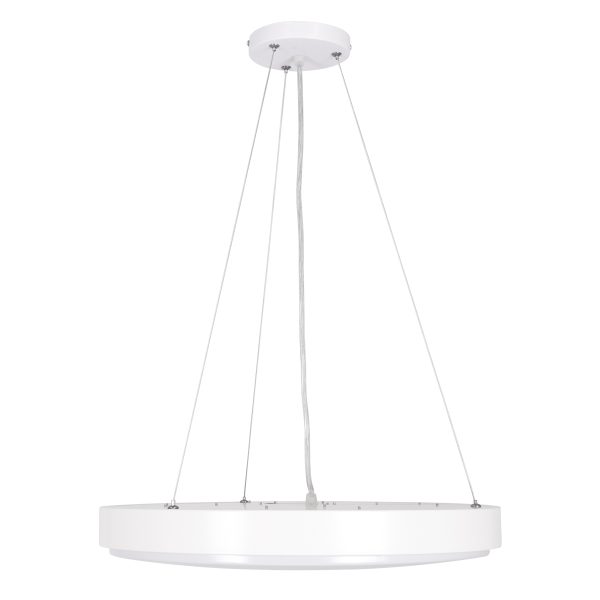 CASPER 61018 Κρεμαστή Πλαφονιέρα Οροφής LED CCT 76W 8372lm 120° AC 220-240V - Εναλλαγή Φωτισμού μέσω Τηλεχειριστηρίου All In One Ψυχρό Λευκό 6000k+Φυσικό Λευκό 4500k+Θερμό Λευκό 2700k Dimmable Φ45cm - Λευκό - 3 Years Warranty - Image 4