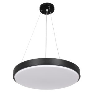 CASPER 61019 Κρεμαστή Πλαφονιέρα Οροφής LED CCT 76W 8372lm 120° AC 220-240V – Εναλλαγή Φωτισμού μέσω Τηλεχειριστηρίου All In One Ψυχρό Λευκό 6000k+Φυσικό Λευκό 4500k+Θερμό Λευκό 2700k Dimmable Φ45cm – Μαύρο – 3 Years Warranty