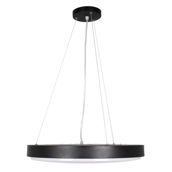 CASPER 61019 Κρεμαστή Πλαφονιέρα Οροφής LED CCT 76W 8372lm 120° AC 220-240V - Εναλλαγή Φωτισμού μέσω Τηλεχειριστηρίου All In One Ψυχρό Λευκό 6000k+Φυσικό Λευκό 4500k+Θερμό Λευκό 2700k Dimmable Φ45cm - Μαύρο - 3 Years Warranty - Image 4