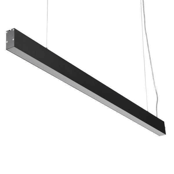 FELIX 61028-S Γραμμικό Φωτιστικό Οροφής Linear LED CCT 54W 6500lm 120° AC 220-240V Μ120 x Π3.5 x Υ7cm - Εναλλαγή Φωτισμού μέσω Τηλεχειριστηρίου All In One Ψυχρό 6000k+Φυσικό 4500k+Θερμό 2700k Dimmable - Μαύρο - 3 Years Warranty - Image 2