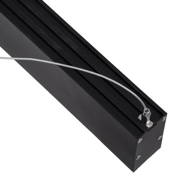 FELIX 61028-S Γραμμικό Φωτιστικό Οροφής Linear LED CCT 54W 6500lm 120° AC 220-240V Μ120 x Π3.5 x Υ7cm - Εναλλαγή Φωτισμού μέσω Τηλεχειριστηρίου All In One Ψυχρό 6000k+Φυσικό 4500k+Θερμό 2700k Dimmable - Μαύρο - 3 Years Warranty - Image 5