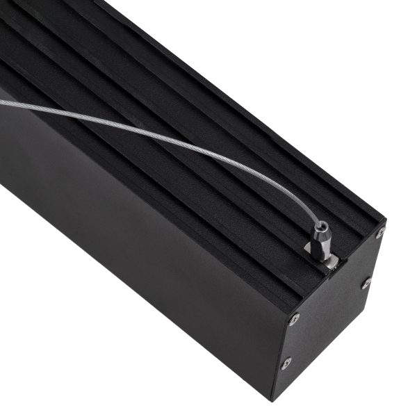 ORION 61030-P Γραμμικό Κρεμαστό Φωτιστικό Linear LED CCT 72W 8600lm 120° AC 220-240V Μ120 x Π5.5 x Υ7cm - Εναλλαγή Φωτισμού μέσω Τηλεχειριστηρίου All In One Ψυχρό 6000k+Φυσικό 4500k+Θερμό 2700k Dimmable - Μαύρο - 3 Years Warranty - Image 5
