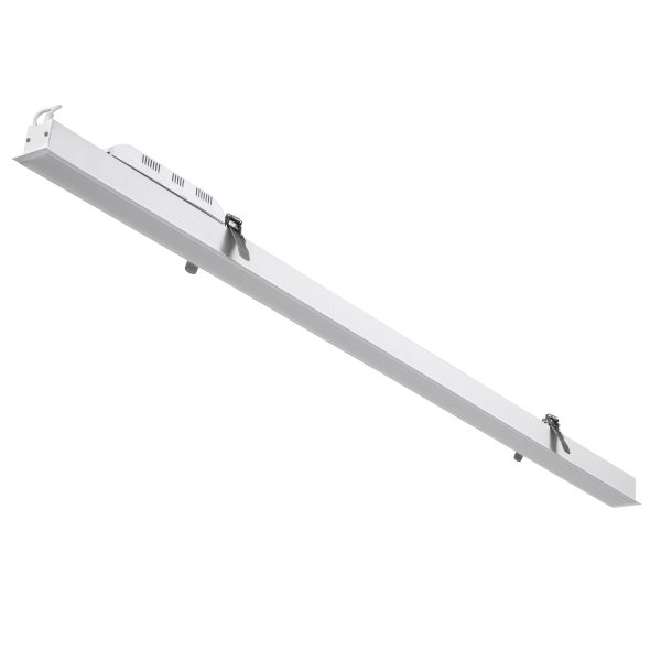 LUCA 61033 Γραμμικό Χωνευτό Φωτιστικό Linear LED CCT 54W 6500lm 120° AC 220-240V Μ121.5 x Π5 x Υ4cm - Εναλλαγή Φωτισμού μέσω Τηλεχειριστηρίου All In One Ψυχρό 6000k+Φυσικό 4500k+Θερμό 2700k Dimmable - Λευκό - 3 Years Warranty - Image 2