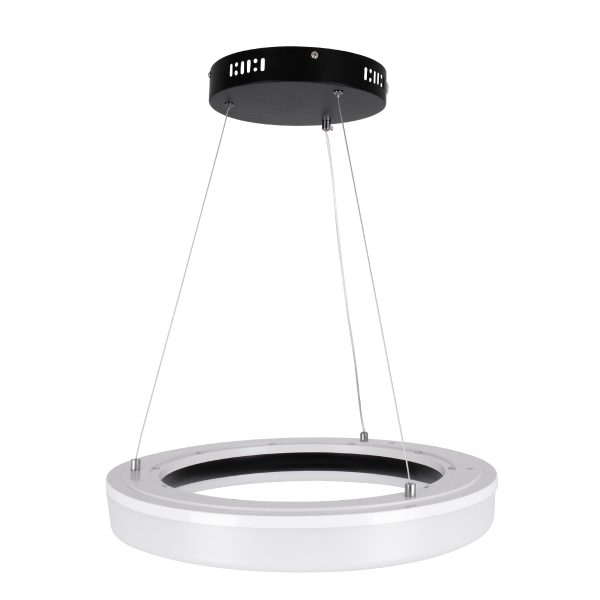 ARIANA 61037 Κρεμαστή Πλαφονιέρα Οροφής Κύκλος LED CCT 55W 6376lm 120° AC 220-240V - Εναλλαγή Φωτισμού μέσω Τηλεχειριστηρίου All In One Ψυχρό Λευκό 6000k+Φυσικό Λευκό 4500k+Θερμό Λευκό 2700k Dimmable Φ48cm - Μαύρο - 3 Years Warranty - Image 5