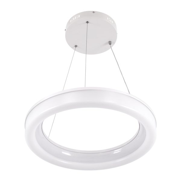 ARIANA 61038 Κρεμαστή Πλαφονιέρα Οροφής Κύκλος LED CCT 55W 6376lm 120° AC 220-240V - Εναλλαγή Φωτισμού μέσω Τηλεχειριστηρίου All In One Ψυχρό Λευκό 6000k+Φυσικό Λευκό 4500k+Θερμό Λευκό 2700k Dimmable Φ48cm - Λευκό - 3 Years Warranty - Image 2