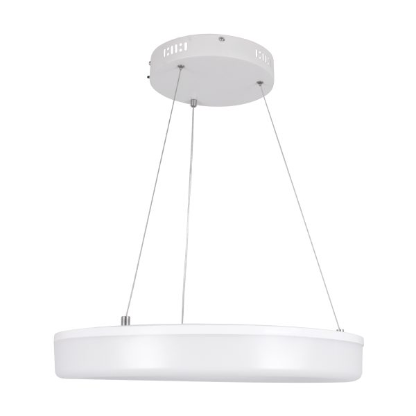 ARIANA 61038 Κρεμαστή Πλαφονιέρα Οροφής Κύκλος LED CCT 55W 6376lm 120° AC 220-240V - Εναλλαγή Φωτισμού μέσω Τηλεχειριστηρίου All In One Ψυχρό Λευκό 6000k+Φυσικό Λευκό 4500k+Θερμό Λευκό 2700k Dimmable Φ48cm - Λευκό - 3 Years Warranty - Image 4