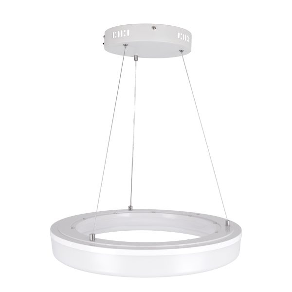 ARIANA 61038 Κρεμαστή Πλαφονιέρα Οροφής Κύκλος LED CCT 55W 6376lm 120° AC 220-240V - Εναλλαγή Φωτισμού μέσω Τηλεχειριστηρίου All In One Ψυχρό Λευκό 6000k+Φυσικό Λευκό 4500k+Θερμό Λευκό 2700k Dimmable Φ48cm - Λευκό - 3 Years Warranty - Image 5