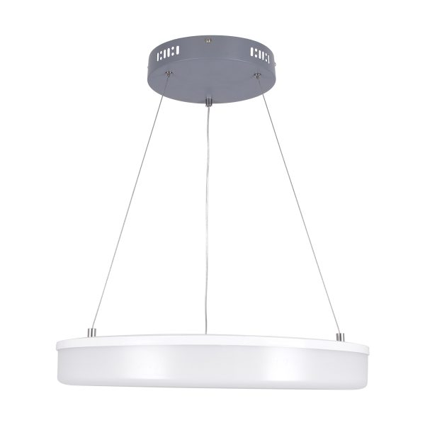 ARIANA 61039 Κρεμαστή Πλαφονιέρα Οροφής Κύκλος LED CCT 55W 6376lm 120° AC 220-240V - Εναλλαγή Φωτισμού μέσω Τηλεχειριστηρίου All In One Ψυχρό Λευκό 6000k+Φυσικό Λευκό 4500k+Θερμό Λευκό 2700k Dimmable Φ48cm - Ανθρακί - 3 Years Warrant - Image 4