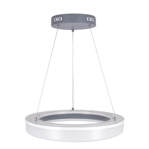 ARIANA 61039 Κρεμαστή Πλαφονιέρα Οροφής Κύκλος LED CCT 55W 6376lm 120° AC 220-240V - Εναλλαγή Φωτισμού μέσω Τηλεχειριστηρίου All In One Ψυχρό Λευκό 6000k+Φυσικό Λευκό 4500k+Θερμό Λευκό 2700k Dimmable Φ48cm - Ανθρακί - 3 Years Warrant - Image 5