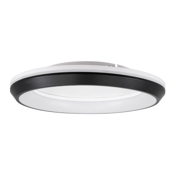 MELINA 61040 Πλαφονιέρα Οροφής Κύκλος LED CCT 55W 6376lm 120° AC 220-240V - Εναλλαγή Φωτισμού μέσω Τηλεχειριστηρίου All In One Ψυχρό Λευκό 6000k+Φυσικό Λευκό 4500k+Θερμό Λευκό 2700k Dimmable Φ48cm - Μαύρο - 3 Years Warranty - Image 3