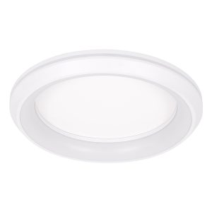 MELINA 61041 Πλαφονιέρα Οροφής Κύκλος LED CCT 55W 6376lm 120° AC 220-240V – Εναλλαγή Φωτισμού μέσω Τηλεχειριστηρίου All In One Ψυχρό Λευκό 6000k+Φυσικό Λευκό 4500k+Θερμό Λευκό 2700k Dimmable Φ48cm – Λευκό – 3 Years Warranty