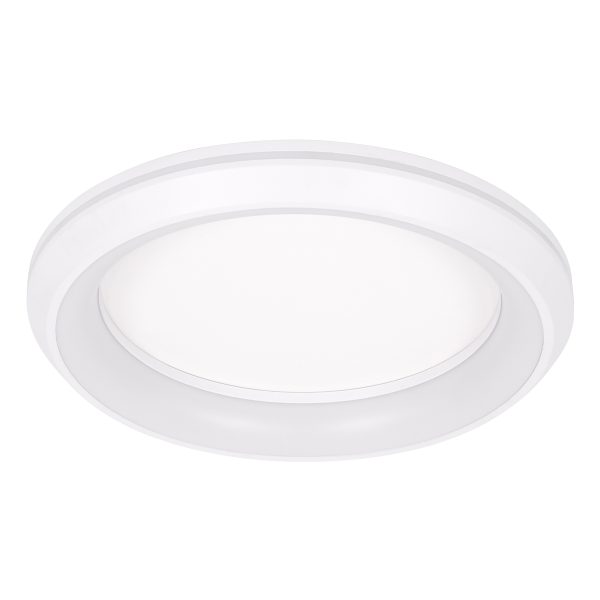 MELINA 61041 Πλαφονιέρα Οροφής Κύκλος LED CCT 55W 6376lm 120° AC 220-240V - Εναλλαγή Φωτισμού μέσω Τηλεχειριστηρίου All In One Ψυχρό Λευκό 6000k+Φυσικό Λευκό 4500k+Θερμό Λευκό 2700k Dimmable Φ48cm - Λευκό - 3 Years Warranty - Image 2
