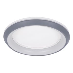 MELINA 61042 Πλαφονιέρα Οροφής Κύκλος LED CCT 55W 6376lm 120° AC 220-240V – Εναλλαγή Φωτισμού μέσω Τηλεχειριστηρίου All In One Ψυχρό Λευκό 6000k+Φυσικό Λευκό 4500k+Θερμό Λευκό 2700k Dimmable Φ48cm – Γκρι Ανθρακί – 3 Years Warranty