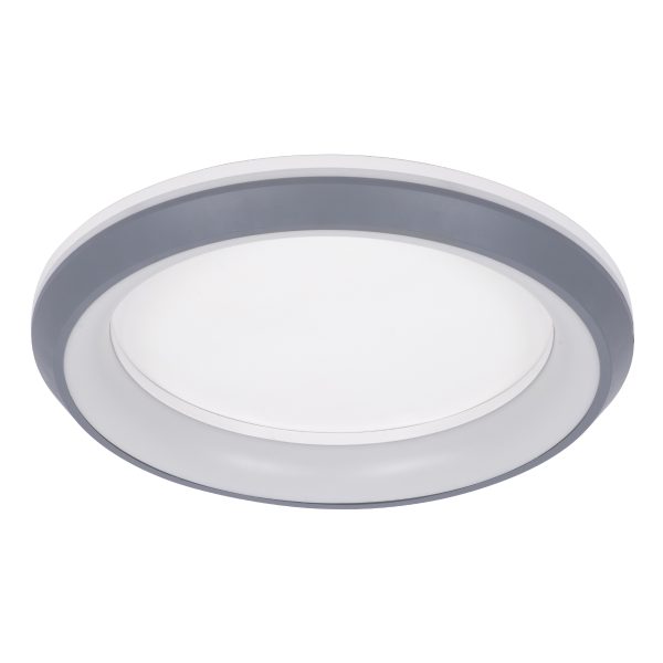 MELINA 61042 Πλαφονιέρα Οροφής Κύκλος LED CCT 55W 6376lm 120° AC 220-240V - Εναλλαγή Φωτισμού μέσω Τηλεχειριστηρίου All In One Ψυχρό Λευκό 6000k+Φυσικό Λευκό 4500k+Θερμό Λευκό 2700k Dimmable Φ48cm - Γκρι Ανθρακί - 3 Years Warranty - Image 2