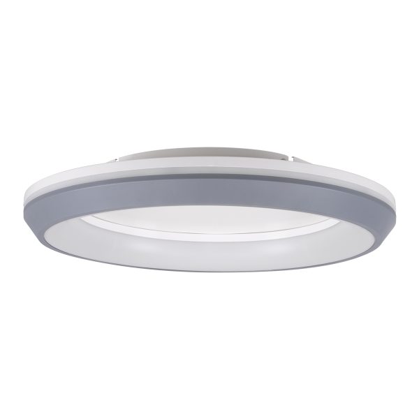 MELINA 61042 Πλαφονιέρα Οροφής Κύκλος LED CCT 55W 6376lm 120° AC 220-240V - Εναλλαγή Φωτισμού μέσω Τηλεχειριστηρίου All In One Ψυχρό Λευκό 6000k+Φυσικό Λευκό 4500k+Θερμό Λευκό 2700k Dimmable Φ48cm - Γκρι Ανθρακί - 3 Years Warranty - Image 3