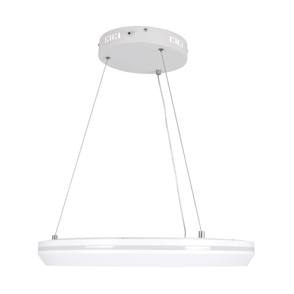 MELINA 61044 Κρεμαστή Πλαφονιέρα Οροφής Κύκλος LED CCT 55W 6376lm 120° AC 220-240V - Εναλλαγή Φωτισμού μέσω Τηλεχειριστηρίου All In One Ψυχρό Λευκό 6000k+Φυσικό Λευκό 4500k+Θερμό Λευκό 2700k Dimmable Φ48cm - Λευκό - 3 Years Warranty - Image 4