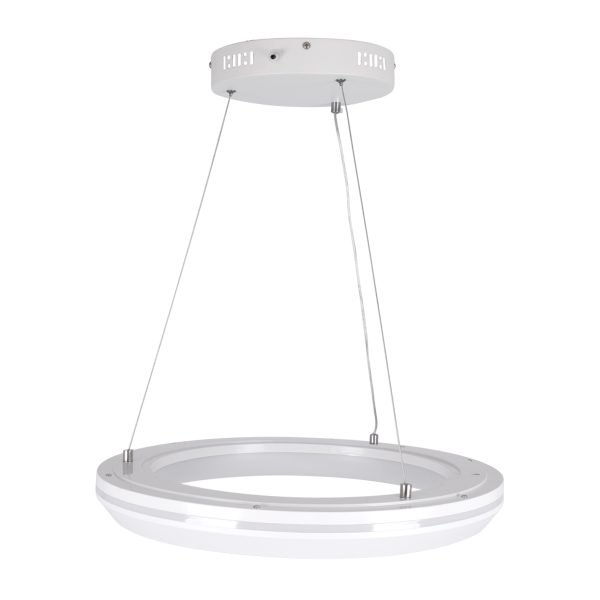 MELINA 61044 Κρεμαστή Πλαφονιέρα Οροφής Κύκλος LED CCT 55W 6376lm 120° AC 220-240V - Εναλλαγή Φωτισμού μέσω Τηλεχειριστηρίου All In One Ψυχρό Λευκό 6000k+Φυσικό Λευκό 4500k+Θερμό Λευκό 2700k Dimmable Φ48cm - Λευκό - 3 Years Warranty - Image 5