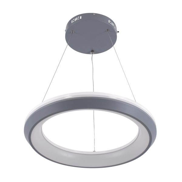 MELINA 61045 Κρεμαστή Πλαφονιέρα Οροφής Κύκλος LED CCT 55W 6376lm 120° AC 220-240V - Εναλλαγή Φωτισμού μέσω Τηλεχειριστηρίου All In One Ψυχρό Λευκό 6000k+Φυσικό Λευκό 4500k+Θερμό Λευκό 2700k Dimmable Φ48cm - Ανθρακί - 3 Years Warranty - Image 2
