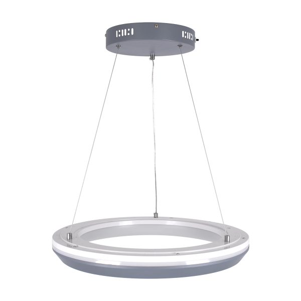 MELINA 61045 Κρεμαστή Πλαφονιέρα Οροφής Κύκλος LED CCT 55W 6376lm 120° AC 220-240V - Εναλλαγή Φωτισμού μέσω Τηλεχειριστηρίου All In One Ψυχρό Λευκό 6000k+Φυσικό Λευκό 4500k+Θερμό Λευκό 2700k Dimmable Φ48cm - Ανθρακί - 3 Years Warranty - Image 5