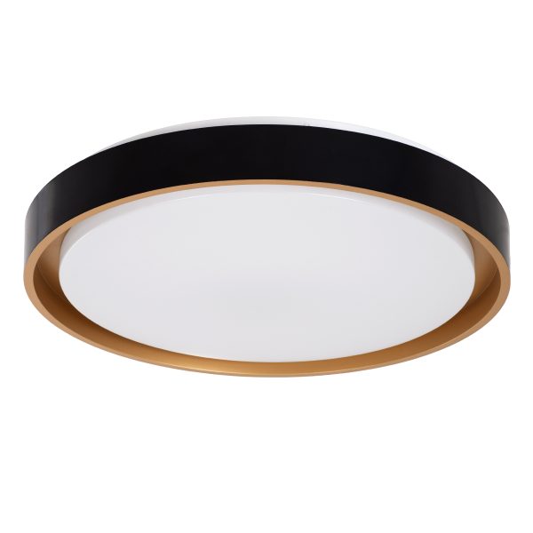 BARCHETTA 61047-S Πλαφονιέρα Οροφής LED CCT 72W 8306lm 120° AC 220-240V - Εναλλαγή Φωτισμού μέσω Τηλεχειριστηρίου All In One Ψυχρό 6000k+Φυσικό 4500k+Θερμό 2700k Dimmable Φ48cm - Μαύρο με Χρυσό - 3 Years Warranty - Image 2