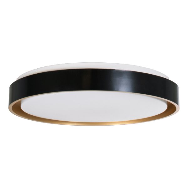 BARCHETTA 61047-S Πλαφονιέρα Οροφής LED CCT 72W 8306lm 120° AC 220-240V - Εναλλαγή Φωτισμού μέσω Τηλεχειριστηρίου All In One Ψυχρό 6000k+Φυσικό 4500k+Θερμό 2700k Dimmable Φ48cm - Μαύρο με Χρυσό - 3 Years Warranty - Image 5