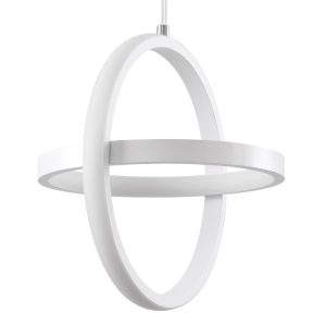 ALICE 61056 Κρεμαστό Φωτιστικό Οροφής Design LED CCT 20W 2400lm 300° AC 220-240V – Εναλλαγή Φωτισμού μέσω Διακόπτη On/Off All In One Ψυχρό 6000k+Φυσικό 4500k+Θερμό 2700k Μ25 x Π22 x Υ25cm – Λευκό