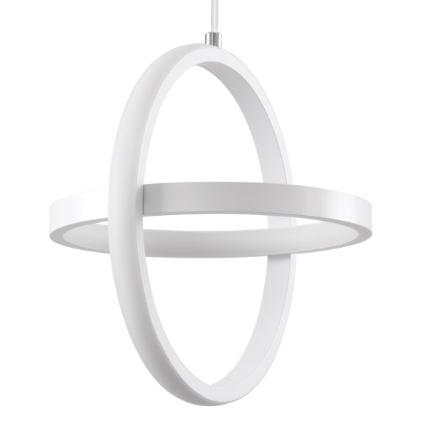 ALICE 61056 Κρεμαστό Φωτιστικό Οροφής Design LED CCT 20W 2400lm 300° AC 220-240V - Εναλλαγή Φωτισμού μέσω Διακόπτη On/Off All In One Ψυχρό 6000k+Φυσικό 4500k+Θερμό 2700k Μ25 x Π22 x Υ25cm - Λευκό - Image 2