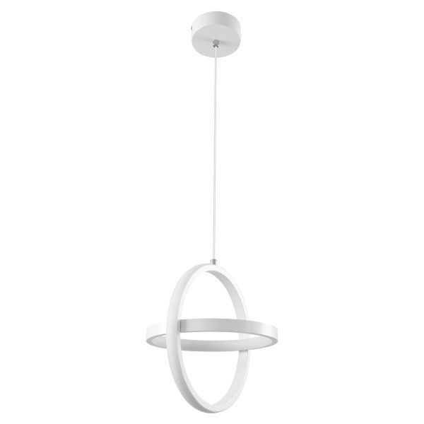 ALICE 61056 Κρεμαστό Φωτιστικό Οροφής Design LED CCT 20W 2400lm 300° AC 220-240V - Εναλλαγή Φωτισμού μέσω Διακόπτη On/Off All In One Ψυχρό 6000k+Φυσικό 4500k+Θερμό 2700k Μ25 x Π22 x Υ25cm - Λευκό - Image 3