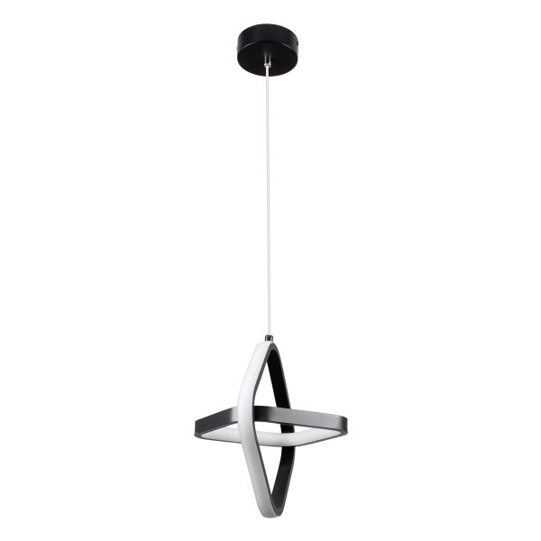ROSE 61064 Κρεμαστό Φωτιστικό Οροφής Design LED CCT 22W 2640lm 300° AC 220-240V - Εναλλαγή Φωτισμού μέσω Διακόπτη On/Off All In One Ψυχρό 6000k+Φυσικό 4500k+Θερμό 2700k Μ24 x Π22 x Υ24cm - Μαύρο - Image 3