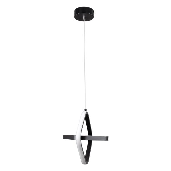 ROSE 61064 Κρεμαστό Φωτιστικό Οροφής Design LED CCT 22W 2640lm 300° AC 220-240V - Εναλλαγή Φωτισμού μέσω Διακόπτη On/Off All In One Ψυχρό 6000k+Φυσικό 4500k+Θερμό 2700k Μ24 x Π22 x Υ24cm - Μαύρο - Image 4