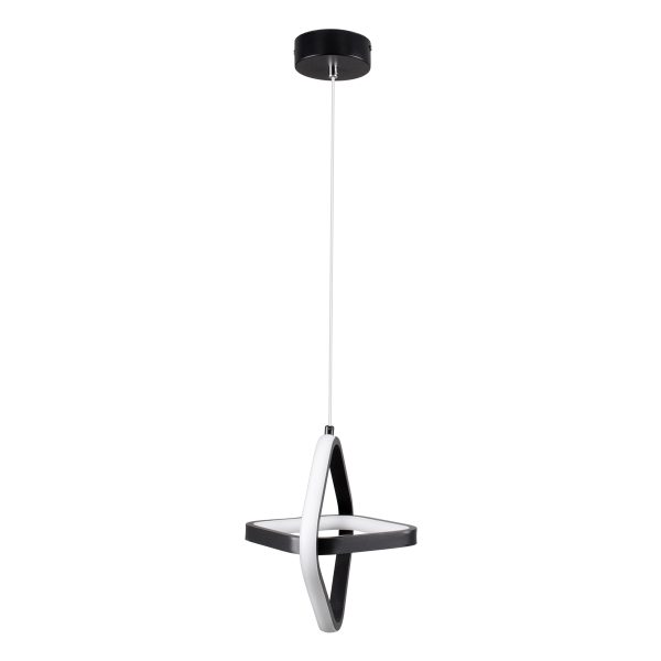 ROSE 61064 Κρεμαστό Φωτιστικό Οροφής Design LED CCT 22W 2640lm 300° AC 220-240V - Εναλλαγή Φωτισμού μέσω Διακόπτη On/Off All In One Ψυχρό 6000k+Φυσικό 4500k+Θερμό 2700k Μ24 x Π22 x Υ24cm - Μαύρο - Image 5