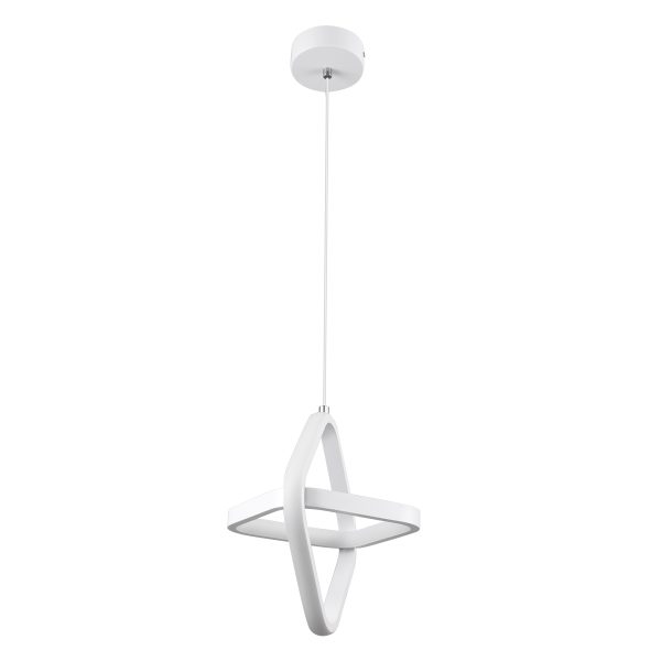 ROSE 61065 Κρεμαστό Φωτιστικό Οροφής Design LED CCT 22W 2640lm 300° AC 220-240V - Εναλλαγή Φωτισμού μέσω Διακόπτη On/Off All In One Ψυχρό 6000k+Φυσικό 4500k+Θερμό 2700k Μ24 x Π22 x Υ24cm - Λευκό - Image 3