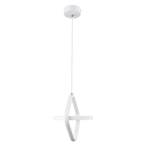 ROSE 61065 Κρεμαστό Φωτιστικό Οροφής Design LED CCT 22W 2640lm 300° AC 220-240V - Εναλλαγή Φωτισμού μέσω Διακόπτη On/Off All In One Ψυχρό 6000k+Φυσικό 4500k+Θερμό 2700k Μ24 x Π22 x Υ24cm - Λευκό - Image 4