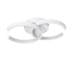 EVA 61068 Φωτιστικό Οροφής Design LED CCT 16W 1920lm 300° AC 220-240V – Εναλλαγή Φωτισμού μέσω Διακόπτη On/Off All In One Ψυχρό 6000k+Φυσικό 4500k+Θερμό 2700k Μ33 x Π21 x Υ7cm – Λευκό