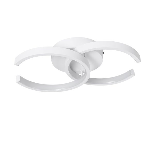 EVA 61068 Φωτιστικό Οροφής Design LED CCT 16W 1920lm 300° AC 220-240V - Εναλλαγή Φωτισμού μέσω Διακόπτη On/Off All In One Ψυχρό 6000k+Φυσικό 4500k+Θερμό 2700k Μ33 x Π21 x Υ7cm - Λευκό - Image 2