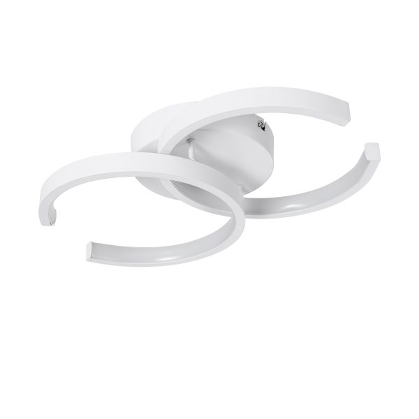 EVA 61068 Φωτιστικό Οροφής Design LED CCT 16W 1920lm 300° AC 220-240V - Εναλλαγή Φωτισμού μέσω Διακόπτη On/Off All In One Ψυχρό 6000k+Φυσικό 4500k+Θερμό 2700k Μ33 x Π21 x Υ7cm - Λευκό - Image 3