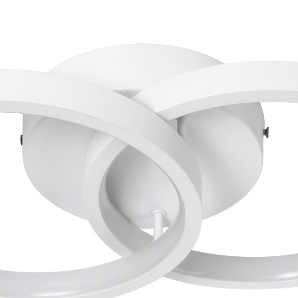 EVA 61068 Φωτιστικό Οροφής Design LED CCT 16W 1920lm 300° AC 220-240V - Εναλλαγή Φωτισμού μέσω Διακόπτη On/Off All In One Ψυχρό 6000k+Φυσικό 4500k+Θερμό 2700k Μ33 x Π21 x Υ7cm - Λευκό - Image 4