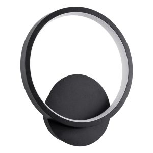 TED 61070 Φωτιστικό Τοίχου – Απλίκα Design LED CCT 9W 1080lm 300° AC 220-240V – Εναλλαγή Φωτισμού μέσω Διακόπτη On/Off All In One Ψυχρό 6000k+Φυσικό 4500k+Θερμό 2700k Μ20 x Π5.5 x Υ23cm – Μαύρο