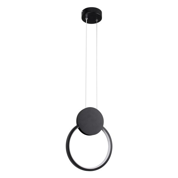 CYCLOS 61073 Κρεμαστό Φωτιστικό Οροφής Design LED CCT 9W 1080lm 300° AC 220-240V - Εναλλαγή Φωτισμού μέσω Διακόπτη On/Off All In One Ψυχρό 6000k+Φυσικό 4500k+Θερμό 2700k Μ21 x Π2.3 x Υ26.5cm - Μαύρο - Image 3