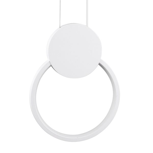 CYCLOS 61074 Κρεμαστό Φωτιστικό Οροφής Design LED CCT 9W 1080lm 300° AC 220-240V - Εναλλαγή Φωτισμού μέσω Διακόπτη On/Off All In One Ψυχρό 6000k+Φυσικό 4500k+Θερμό 2700k Μ21 x Π2.3 x Υ26.5cm - Λευκό - Image 2