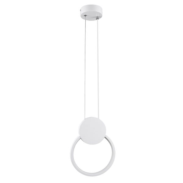 CYCLOS 61074 Κρεμαστό Φωτιστικό Οροφής Design LED CCT 9W 1080lm 300° AC 220-240V - Εναλλαγή Φωτισμού μέσω Διακόπτη On/Off All In One Ψυχρό 6000k+Φυσικό 4500k+Θερμό 2700k Μ21 x Π2.3 x Υ26.5cm - Λευκό - Image 4
