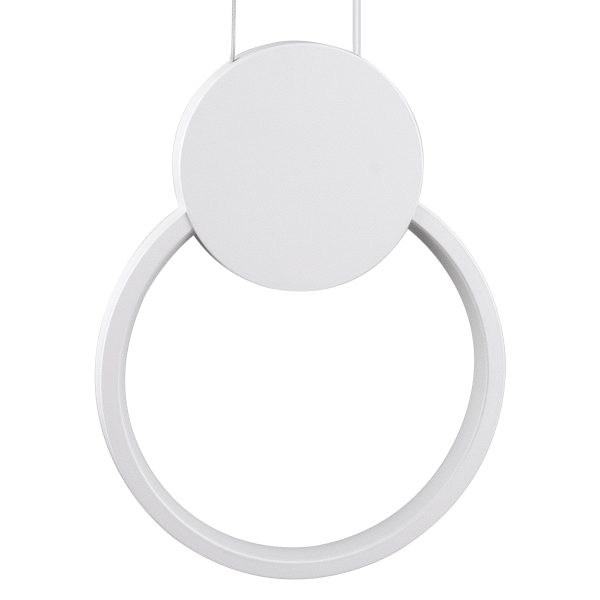 CYCLOS 61074 Κρεμαστό Φωτιστικό Οροφής Design LED CCT 9W 1080lm 300° AC 220-240V - Εναλλαγή Φωτισμού μέσω Διακόπτη On/Off All In One Ψυχρό 6000k+Φυσικό 4500k+Θερμό 2700k Μ21 x Π2.3 x Υ26.5cm - Λευκό - Image 5